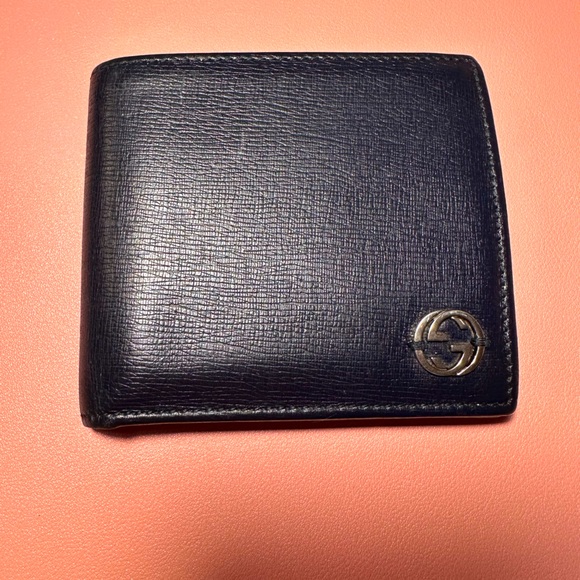 GUCCI Bifold Wallet Vintage Navy Blue - Picture 4 of 17